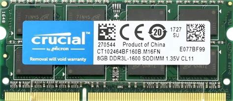 8gb ddr3l1600 sodimm|Crucial 8GB Single DDR3/DDR3L 1600 MT/S (PC3.